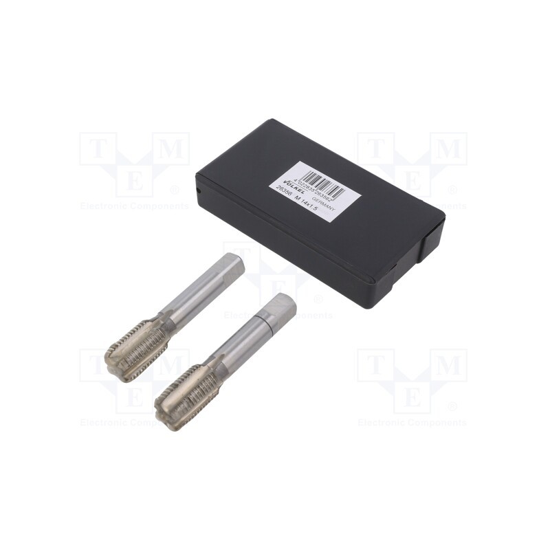 1 set x Vu00d6LKEL - 26356 - Tap, high speed steel grounded HSS-G, M14, 1.5, 70mm, 9mm, 2pcs.