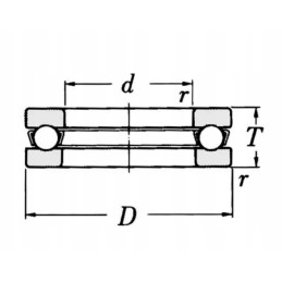 Thrust ball bearing 51107gp