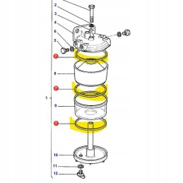 Perkins Massey fuel filter glass gasket