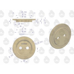 Front axle pin washer c 385 original