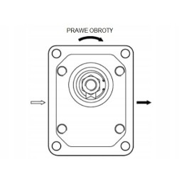 Hydraulic gear pump 46cm3 69l gr3 rear