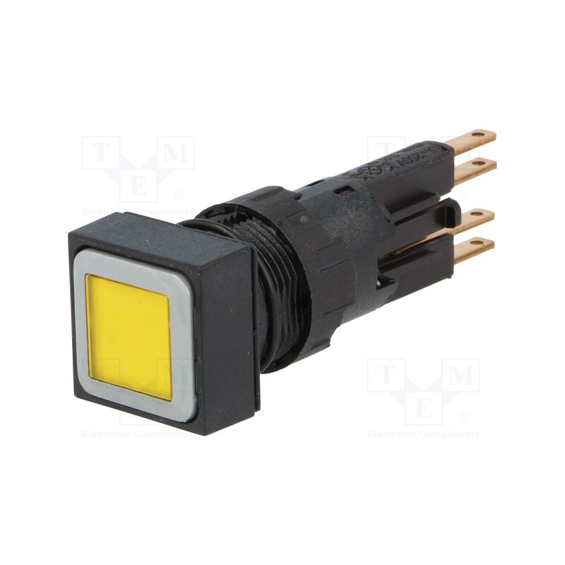 1 pcs x EATON ELECTRIC - Q18LTR-GE/WB - Switch: push-button, 16mm, Stabl.pos: 2, yellow, filament lamp