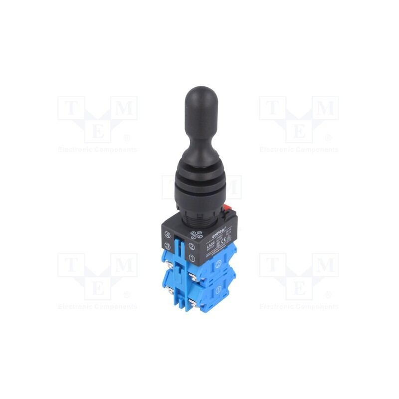 1 pcs x ONPOW - LAS0-K-40C41 - Switch: joystick, 22mm, Stabl.pos: 4, NO x4, black, none, 3A/220VAC