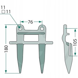 Double bayonets, reinforced cutting head area