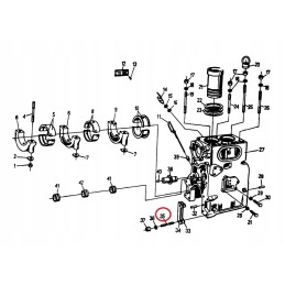 Double-sided block pin for Ursus C 330 50001670