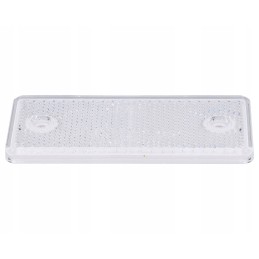 White rectangular reflector, screwed on, 96x42mm