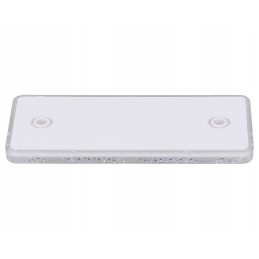 White rectangular reflector, screwed on, 96x42mm