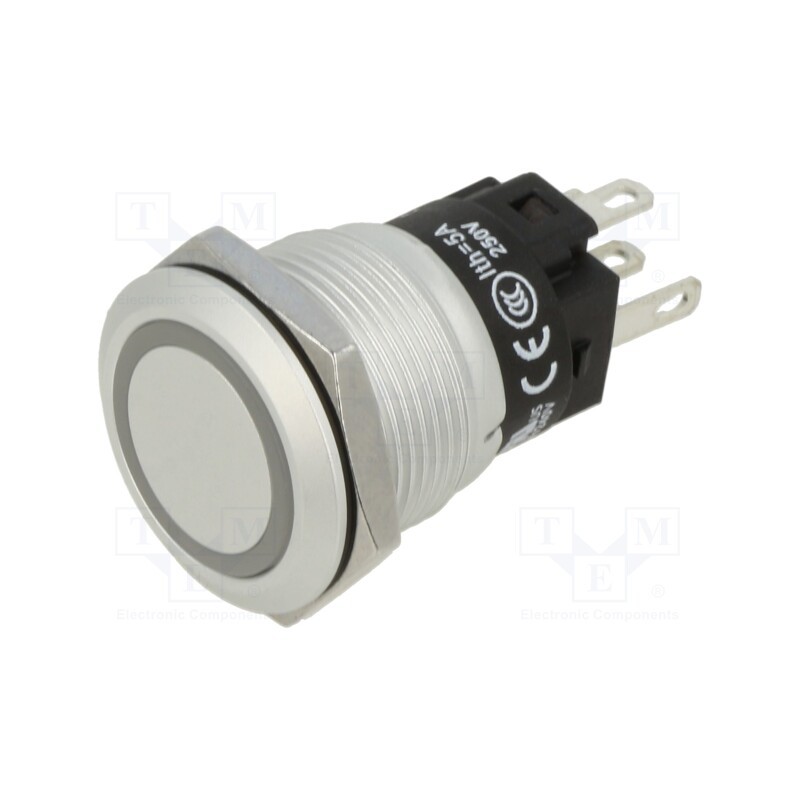 1 pcs x EAO - 82-5551.1124 - Switch: vandal resistant, Pos: 2, SPDT, 3A/240VAC, 3A/240VDC, blue