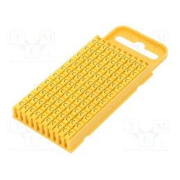 100 pcs x HELLERMANNTYTON - 561-03034 - Markers, Marking: C, 4.3÷5.3mm, polyamide, yellow, -40÷85°C, WIC