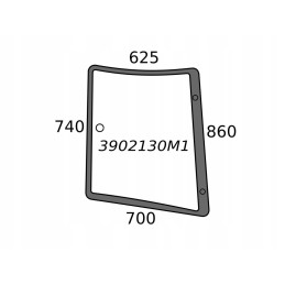 Left corner glass massey ferguson 3902130m1