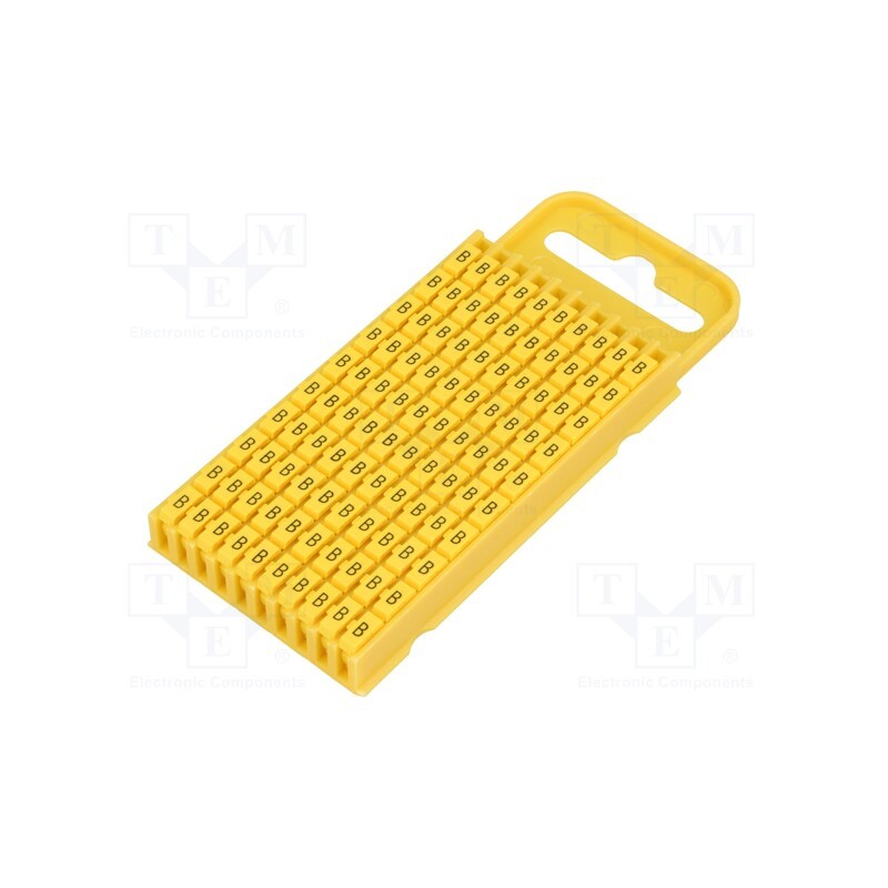 100 pcs x HELLERMANNTYTON - 561-03024 - Markers, Marking: B, 4.3÷5.3mm, polyamide, yellow, -40÷85°C, WIC