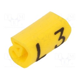 100 pcs x WEIDMu00dcLLER - CLI C 02-6 GE/SW L3 MP - Markers, Marking: L3, 1.3÷3mm, PVC, yellow, -30÷80°C, leaded, CLI C
