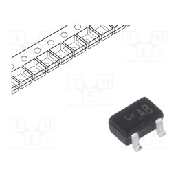 20 pcs x DIOTEC SEMICONDUCTOR - MMDT5111W - Transistor: PNP, bipolar, BRT, 50V, 0.1A, 200mW, SOT323, R1: 10kΩ