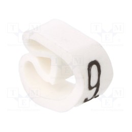 100 pcs x WEIDMu00dcLLER - CLI C 2-4 WS/SW 9 MP - Markers, Marking: 9, 4÷10mm, PVC, white, -30÷80°C, leaded, CLI C