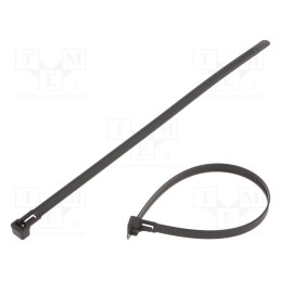 100 pcs x HELLERMANNTYTON - 131-22510 - Cable tie, multi use, L: 250mm, W: 7.6mm, polyamide, 200N, black