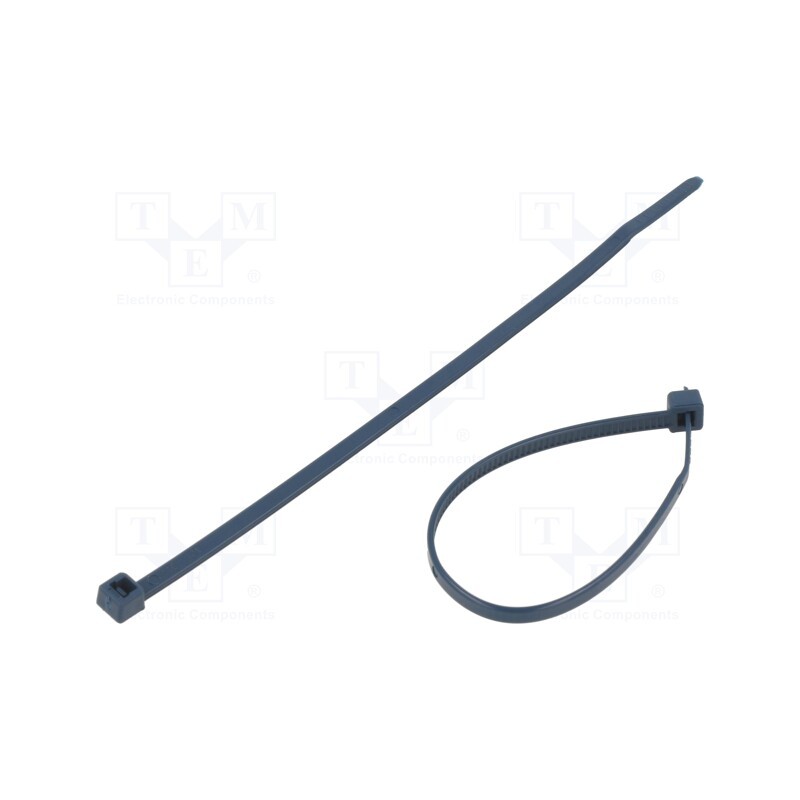 100 pcs x HELLERMANNTYTON - 111-01665 - Cable tie, with metal, L: 150mm, W: 3.5mm, PPMP, 130N, blue, UL94HB