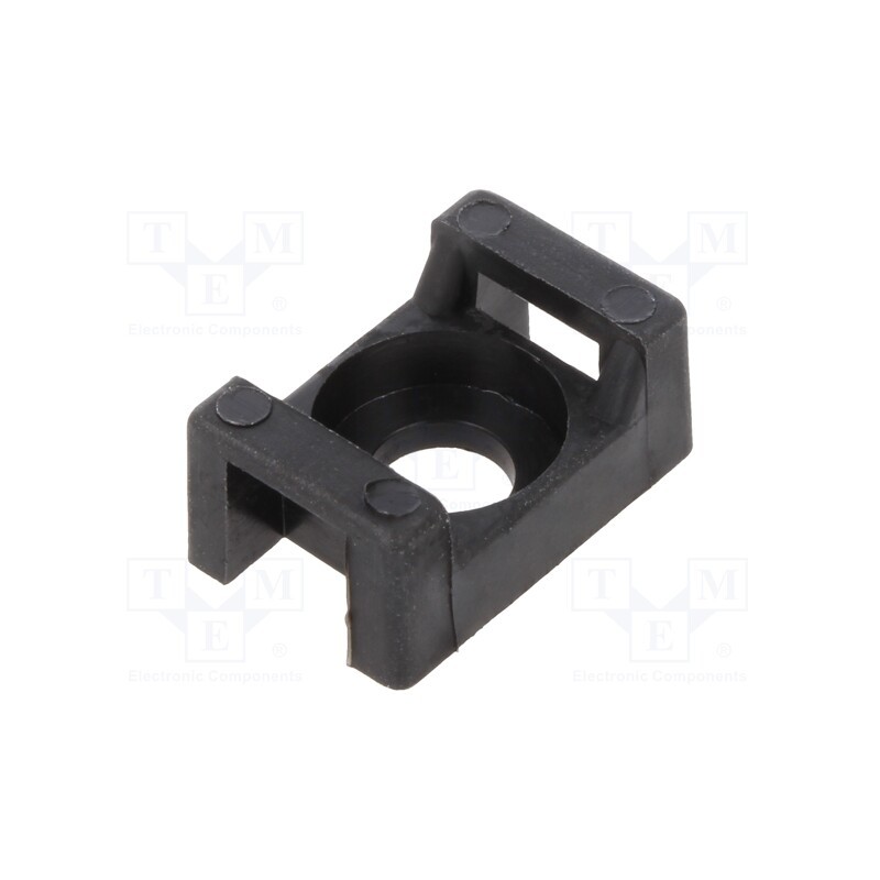 100 pcs x HELLERMANNTYTON - 151-30400 - Holder, screw, polyamide, UL94V-2, black, Tie width: 5mm, Ht: 6.9mm