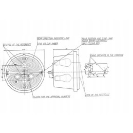 Round combined rear lamp fi 132mm right 12 24