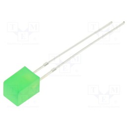 1 pcs x OPTOSUPPLY - OSG5TA7NE4B - LED, rectangular, 5x5x7mm, green, 500÷750mcd, 140°, Front: flat