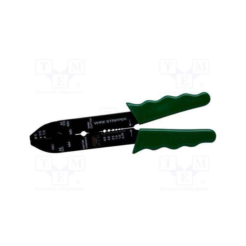 1 pcs x BAHCO - CR B 03 - Tool: multifunction wire stripper and crimp tool, Wire: round