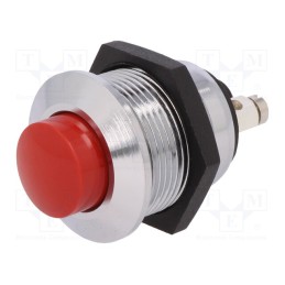 1 pcs x BULGIN - MP0012/RD - Switch: push-button, Pos: 2, SPST-NO, 0.25A/250VAC, 2A/12VDC, MP00