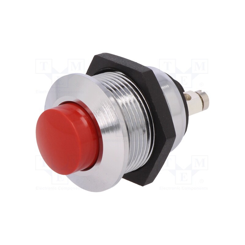 1 pcs x BULGIN - MP0012/RD - Switch: push-button, Pos: 2, SPST-NO, 0.25A/250VAC, 2A/12VDC, MP00