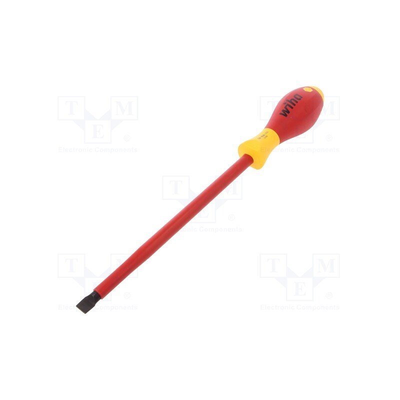 1 pcs x WIHA - 832 - Screwdriver, insulated, slot, 10,0x1,6mm, Blade length: 200mm