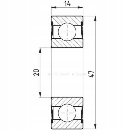 Polish ball bearing 6204 2rs flt