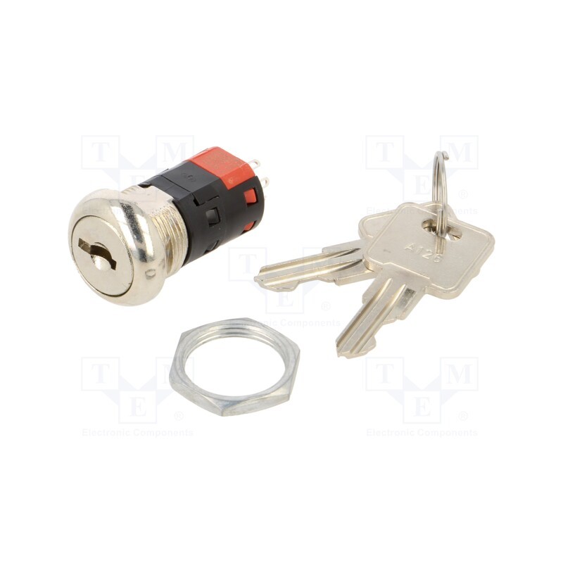 1 pcs x C&K - Y2011U2R203NQ - Switch: key switch, Stabl.pos: 2, Switch.method: ON-ON, Ø19.3mm