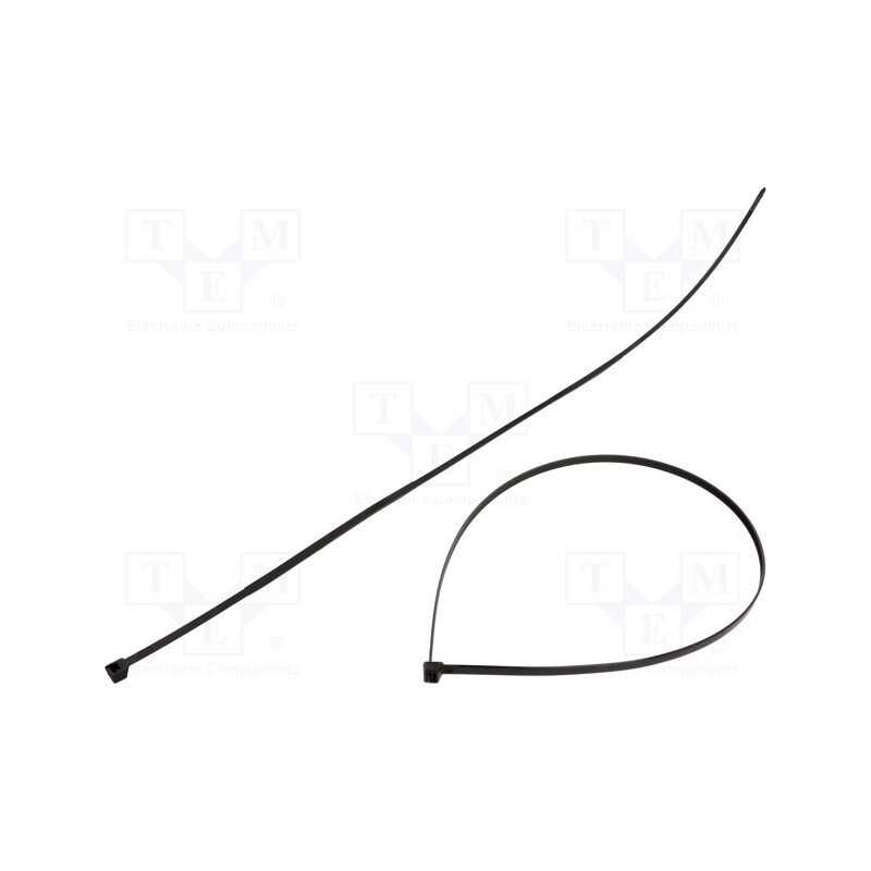 100 pcs x BM GROUP - BMN7576 - Cable tie, L: 750mm, W: 7.6mm, polyamide, 550N, black, Ømax: 226mm