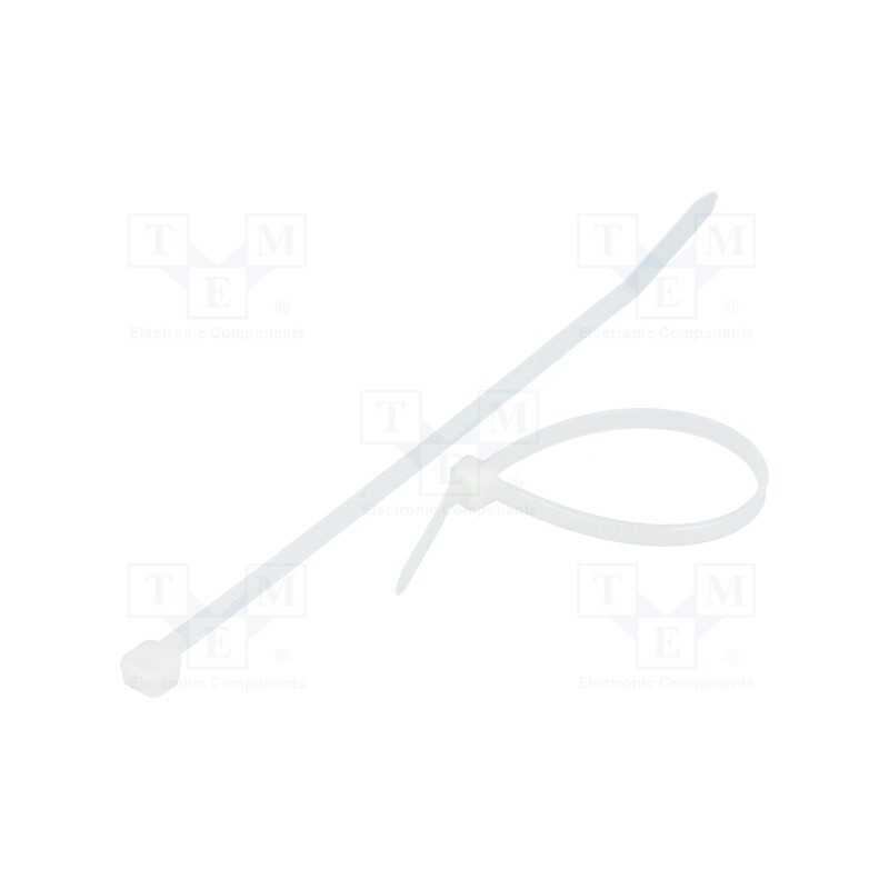 100 pcs x BM GROUP - BMB1436 - Cable tie, L: 140mm, W: 3.6mm, polyamide, 180N, natural, Ømax: 33mm