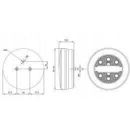 FT 113 LED Fristom rear lamp, combined
