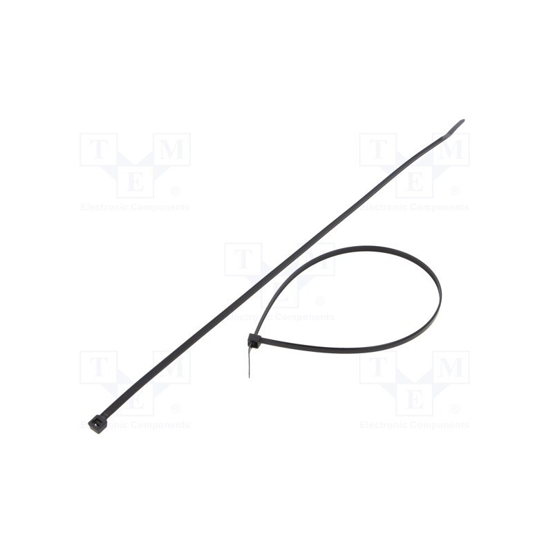 100 pcs x FIX&FASTEN - FIX-S-4.8X350/BK - Cable tie, L: 350mm, W: 4.8mm, polyamide, 222N, black, Ømax: 90mm