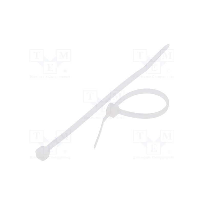 100 pcs x FIX&FASTEN - FIX-S-2.5X60/N - Cable tie, L: 60mm, W: 2.5mm, polyamide, 80N, natural, Ømax: 12.6mm