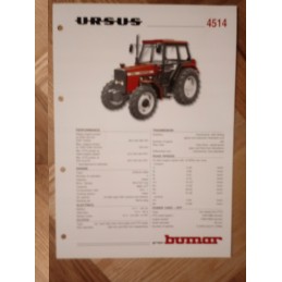 Brochure 1 pieces ursus 932 1014 1134 mf