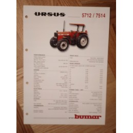 Brochure 1 pieces ursus 932 1014 1134 mf