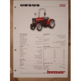 Brochure 1 pieces ursus 932 1014 1134 mf