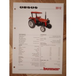 Brochure 1 pieces ursus 932 1014 1134 mf