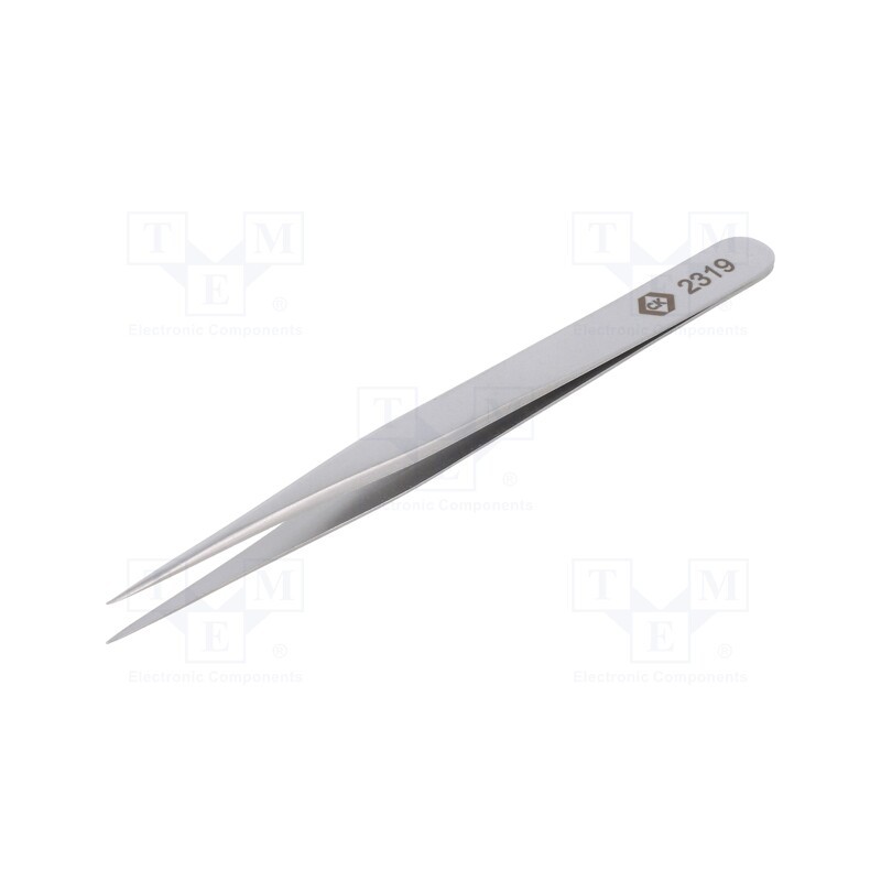 1 pcs x C.K - T2319 - Tweezers, 120mm, for precision works, Blade tip shape: sharp