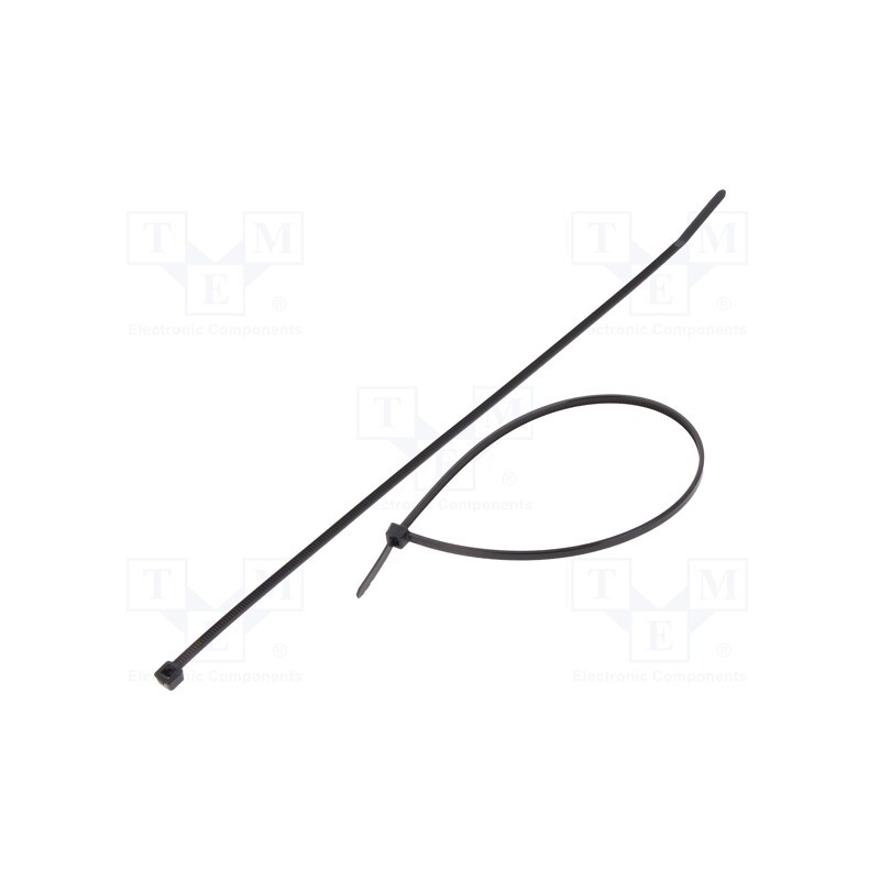 100 pcs x HELLERMANNTYTON - 111-02160 - Cable tie, L: 205mm, W: 2.5mm, polyamide, 80N, black, Ømax: 55mm, T