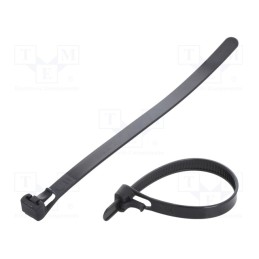 100 pcs x FIX&FASTEN - FIX-TR-7.6X150/BK - Cable tie, multi use, L: 150mm, W: 7.6mm, polyamide, 222N, black