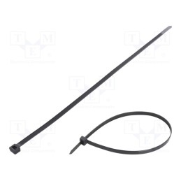 100 pcs x FIX&FASTEN - FIX-S-7.6X400/BK - Cable tie, L: 400mm, W: 7.6mm, polyamide, 533N, black, Ømax: 105mm