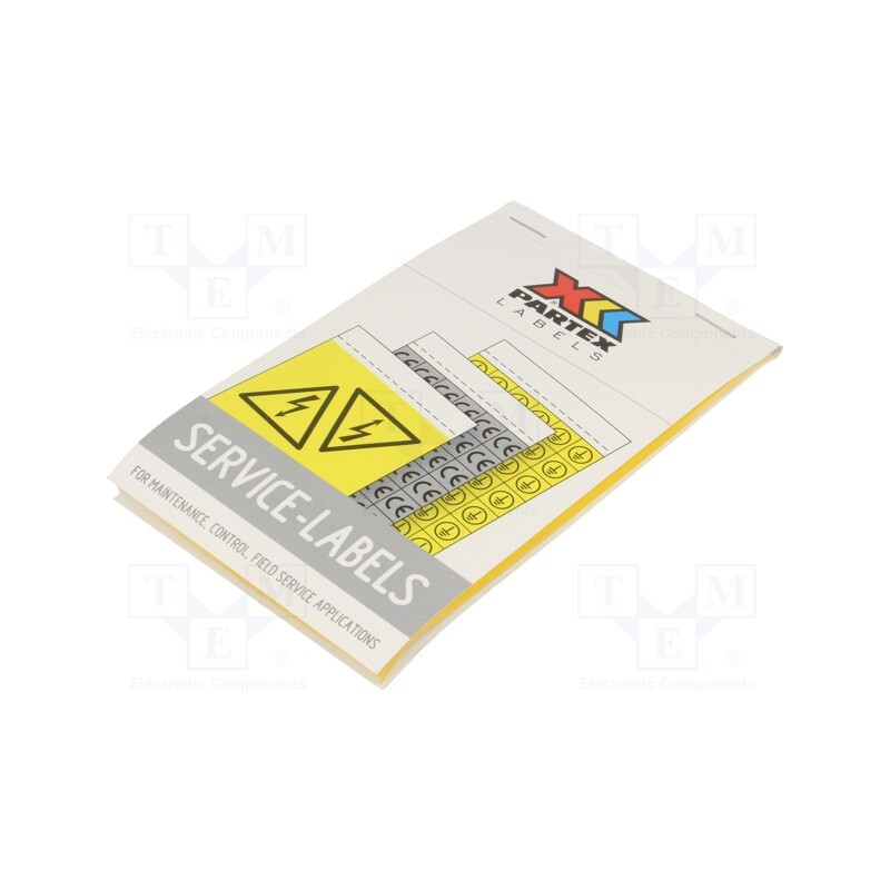 1 set x PARTEX - PLB43015PV - Safety sign, self-adhesive folie, W: 53mm, H: 77mm, yellow