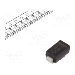 20 pcs x VISHAY - SA2M-E3/61T - Diode: rectifying, SMD, 1kV, 2A, 1.5us, SMA, Ufmax: 0.95V, Ifsm: 55A