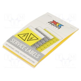 1 set x PARTEX - PLB43014PV - Safety sign, self-adhesive folie, W: 40mm, H: 79mm, yellow