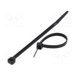100 pcs x FIX&FASTEN - FIX-S-4.8X120/BK - Cable tie, L: 120mm, W: 4.8mm, polyamide, 222N, black, Ømax: 30mm