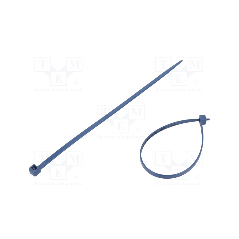 100 pcs x BM GROUP - BMBX2048 - Cable tie, with metal, L: 200mm, W: 4.8mm, polyamide, 230N, blue
