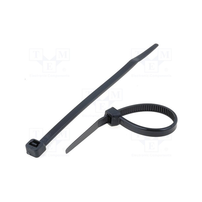 100 pcs x KSS WIRING - CV-120LBK - Cable tie, L: 120mm, W: 4.8mm, polyamide, 215.5N, black, Ømax: 30mm
