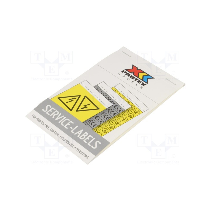 1 set x PARTEX - PLB43017PV - Safety sign, self-adhesive folie, W: 78mm, H: 108mm, white