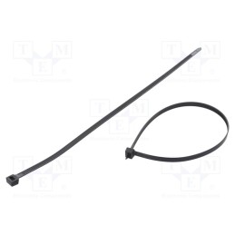100 pcs x FIX&FASTEN - FIX-S-7.6X380T/BK - Cable tie, L: 380mm, W: 7.6mm, polyamide, 667N, black, Ømax: 102mm
